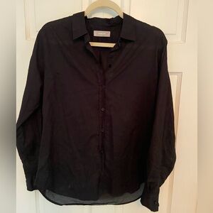Everlane black cotton button down sz. 8